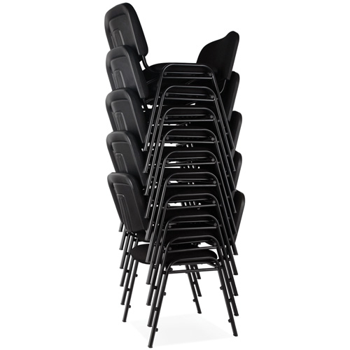 Chaises empilables, Tissu, Hauteur 32", Capacit&eacute; 250 lb, Noir Helyx Safety & Industrial Supplies