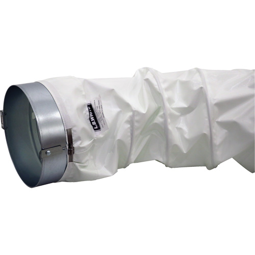 White 12" x 12' Distribution Ducting Kit, Adapter & Clamp Helyx Safety & Industrial Supplies