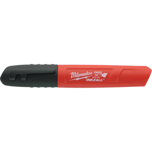 Inkzall Permanent Marker, Black, Chisel Tip Helyx Safety & Industrial Supplies