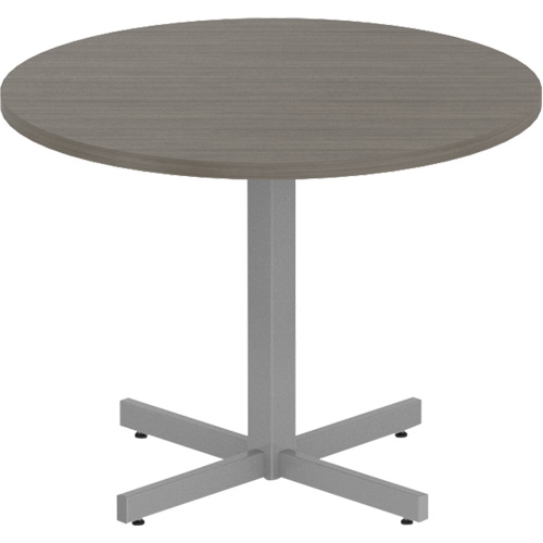 Newland Height-Adjustable Round Table, 36" L x 36" W x 29" H, 1" Top, Laminate, Brown Helyx Safety & Industrial Supplies