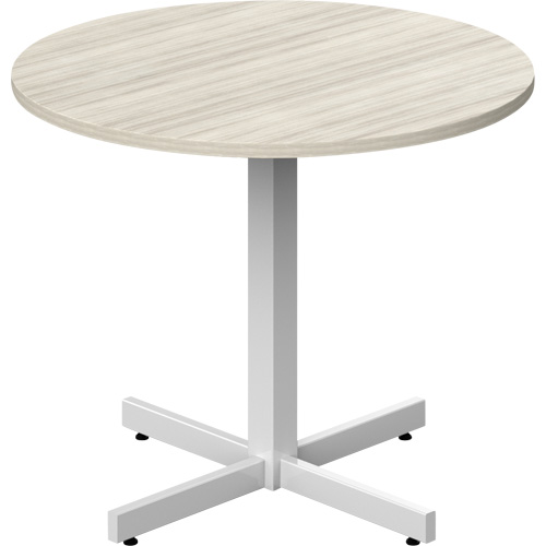 Newland Height-Adjustable Round Table, 36" L x 36" W x 29" H, 1" Top, Laminate, Tan Helyx Safety & Industrial Supplies