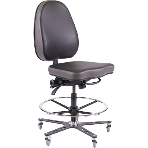 TF180 Ergonomic Industrial Chair, Mobile, Adjustable Height, 280 lbs. Capacity Helyx Safety & Industrial Supplies