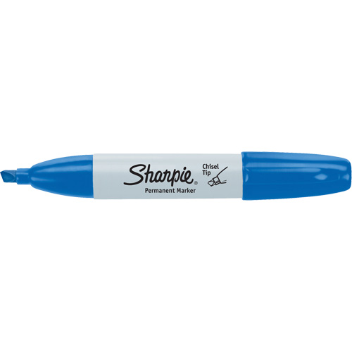 Marqueur permanent, Bleu, Pointe Ciseau Helyx Safety & Industrial Supplies
