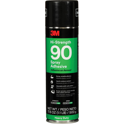 Adh&eacute;sif ultrar&eacute;sistant 90, Transparent, Canette a&eacute;rosol Helyx Safety & Industrial Supplies