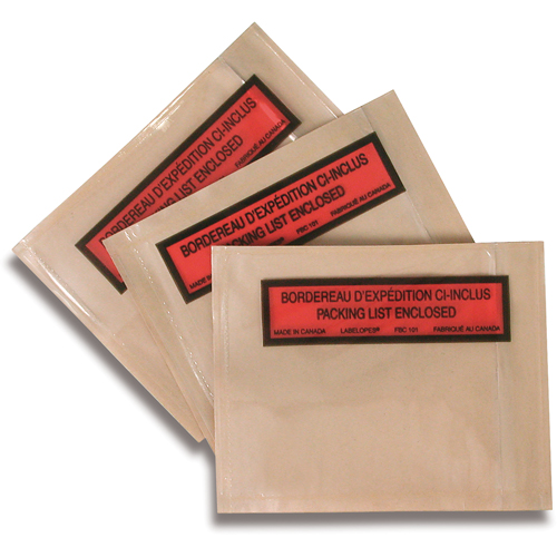 Packing List Envelopes, 5-1/2" L x 4-1/2" W Helyx Safety & Industrial Supplies