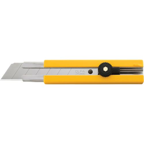 Couteau, 25 mm, Acier au carbone, Robuste, Prise en Plastique Helyx Safety & Industrial Supplies