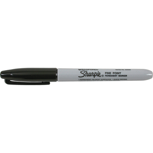 Marqueurs permanents - #15, Noir, Pointe Fin Helyx Safety & Industrial Supplies
