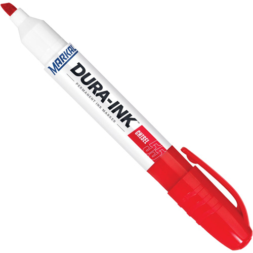 Dura-Ink&reg; Marker #55, Red, Chisel Tip Helyx Safety & Industrial Supplies