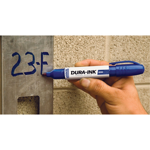 Marqueur Dura-Ink no 55, Bleu, Pointe Ciseau Helyx Safety & Industrial Supplies