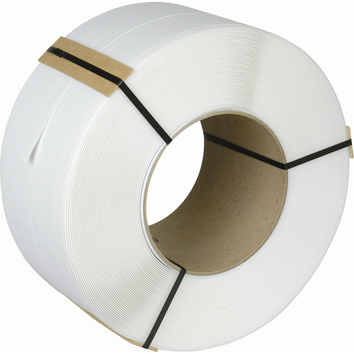 Feuillard, Polypropyl&egrave;ne, 3/8" la x 12900' lo, Blanc, Calibre Machine Helyx Safety & Industrial Supplies