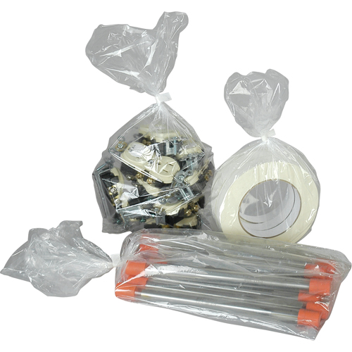 Sacs en poly, Dessus ouvert, 12" x 5", 1 mil Helyx Safety & Industrial Supplies