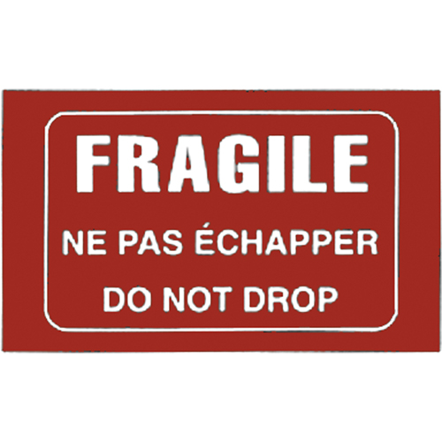 &eacute;tiquettes pour traitement sp&eacute;cial bilingues Fragile, 5" lo x 3" la, Blanc/rouge Helyx Safety & Industrial Supplies