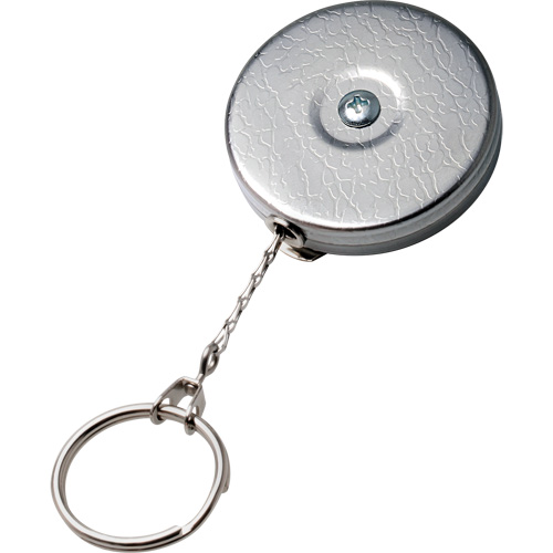 Porte-cl&eacute;s autor&eacute;tractable de s&eacute;rie Original, Chrome, C&acirc;ble 24", Fixation Agrafe de ceinture Helyx Safety & Industrial Supplies