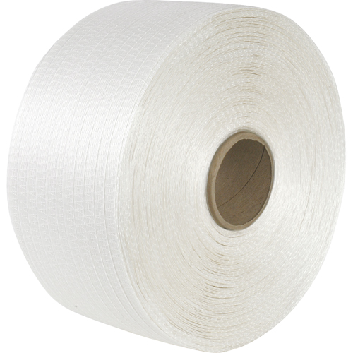 Feuillard en cordon tiss&eacute;, Cordon en polyester, 1/2" la x 3900' lo, Calibre Manuel Helyx Safety & Industrial Supplies