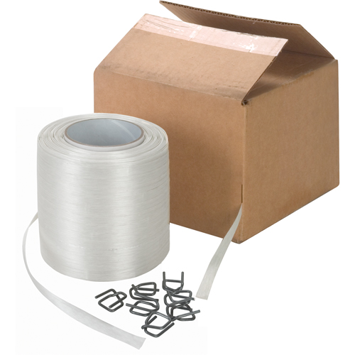 Feuillard en cordon li&eacute;, Polyester, 1/2" la x 750' lo Helyx Safety & Industrial Supplies