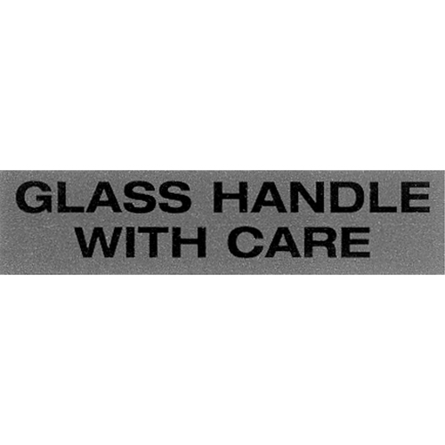 "Glass Handle with Care" Special Handling Labels, 5" L x 2" W, Black on Red Helyx Safety & Industrial Supplies