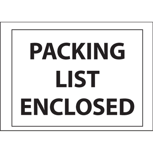 Packing List Envelopes, 4" L x 5" W, Backloading Style Helyx Safety & Industrial Supplies