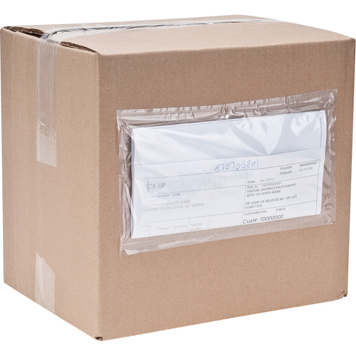 Pochettes pour bordereau d'exp&eacute;dition, 3-3/4" lo x 7" la, Style Informatique Helyx Safety & Industrial Supplies