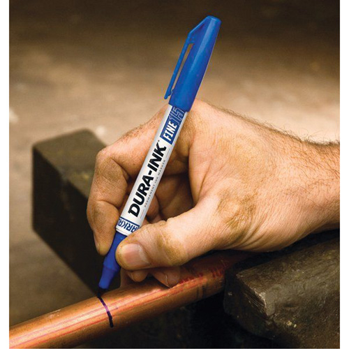 Marqueurs Dura-Ink - no 15, Bleu, Pointe Fin Helyx Safety & Industrial Supplies