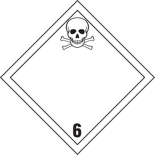 &eacute;tiquettes d'exp&eacute;dition TMD, Classe 6,1, Substances toxiques, Vinyle Helyx Safety & Industrial Supplies
