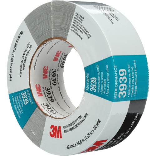 3939 Duct Tape, 9 mils, Silver, 48 mm (2") x 55 m (180') Helyx Safety & Industrial Supplies