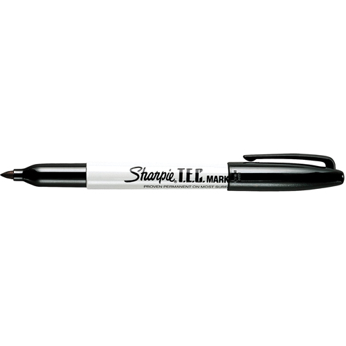 T.E.C. Permanent Marker, Black, Fine Tip Helyx Safety & Industrial Supplies