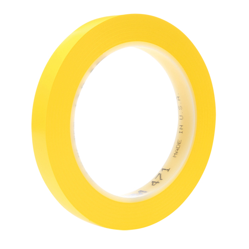 Ruban en vinyle 471, 38 mm (1-1/2") la x 32,9 m (108') lo, 5,3 mils, Jaune Helyx Safety & Industrial Supplies