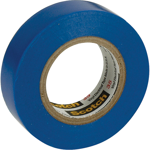 Scotch&reg; 35 Colour Coded Tape, 12.7 mm (1/2") x 20.1 m (66'), Blue, 7 mils Helyx Safety & Industrial Supplies