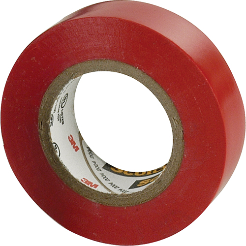 Scotch&reg; 35 Colour Coded Tape, 12.7 mm (1/2") x 6.1 m (20'), Red, 7 mils Helyx Safety & Industrial Supplies