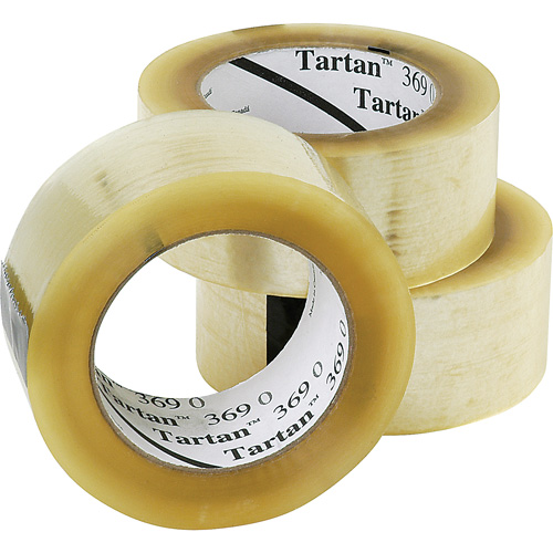 Tartan 369 Box Sealing Tape, Acrylic Adhesive, 1.6 mils, 48 mm (1-22/25") x 132 m (432') Helyx Safety & Industrial Supplies
