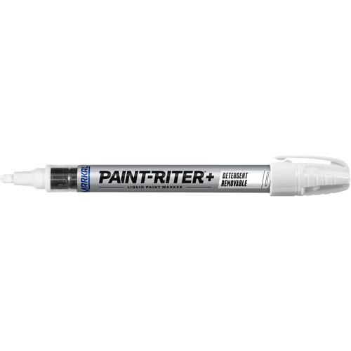 Paint-Riter&reg;+ Detergent Removable Paint Marker, Liquid, White Helyx Safety & Industrial Supplies