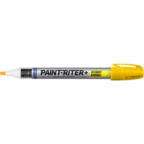 Paint-Riter&reg;+ Detergent Removable Paint Marker, Liquid, Yellow Helyx Safety & Industrial Supplies