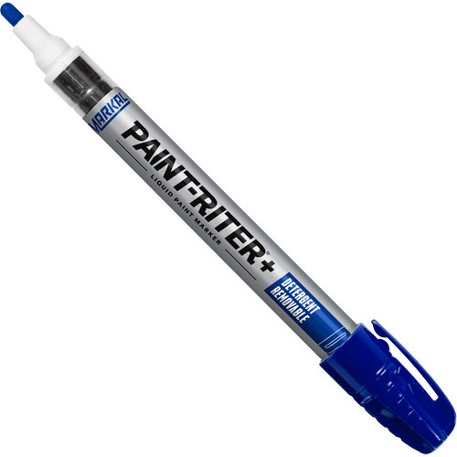 Marqueur &agrave; peinture nettoyable au d&eacute;tergent Paint-Riter+, Liquide, Bleu Helyx Safety & Industrial Supplies