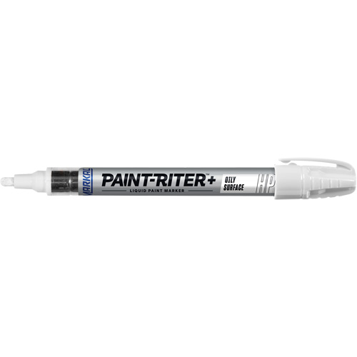 Paint-Riter&reg; + Oily Surface Marker, Liquid, White Helyx Safety & Industrial Supplies