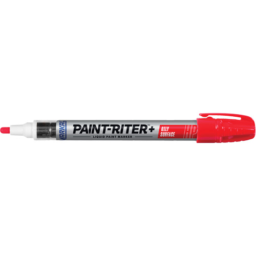 Paint-Riter&reg; + Oily Surface Marker, Liquid, Red Helyx Safety & Industrial Supplies