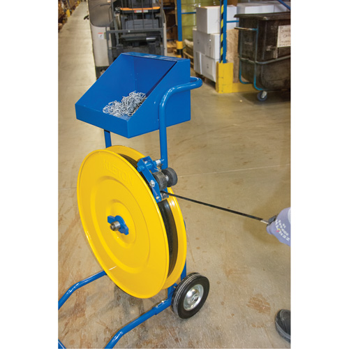 Strapping Dispenser, Polyester/Steel/Polypropylene Straps, 16"/8" Core Dia., 3"/8"/6" Roll Width Helyx Safety & Industrial Supplies