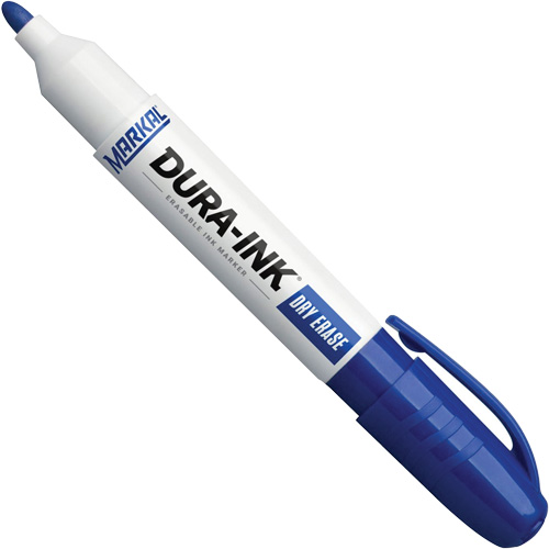 Marqueurs &agrave; essuyage &agrave; sec Dura-Ink, Bleu, Pointe Ronde Helyx Safety & Industrial Supplies