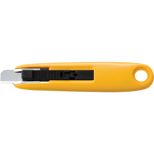 Couteau de s&eacute;curit&eacute; compact autor&eacute;tractable, 11 mm, Acier au carbone, Prise en Plastique Helyx Safety & Industrial Supplies