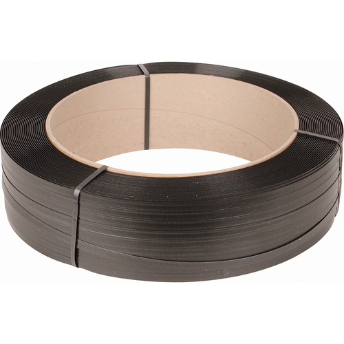 Feuillard, Polypropyl&egrave;ne, 1/2" la x 7200' lo, Noir, Calibre Machine Helyx Safety & Industrial Supplies