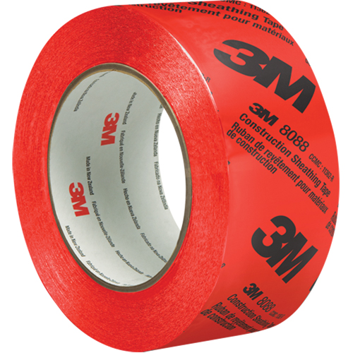 Construction Sheathing Tape 8088, 60 mm (2-3/8") x 66 m (216'), Red Helyx Safety & Industrial Supplies