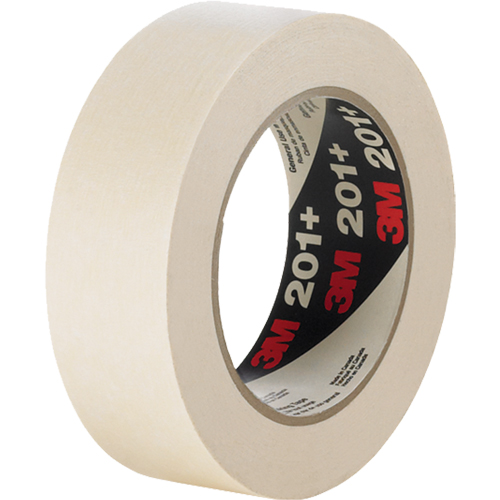 201+ General Use Masking Tape, 12 mm (1/2") x 55 m (180'), Tan Helyx Safety & Industrial Supplies
