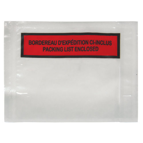 Packing List Envelope, 4-1/2" L x 5-1/2" W, Backloading Style Helyx Safety & Industrial Supplies