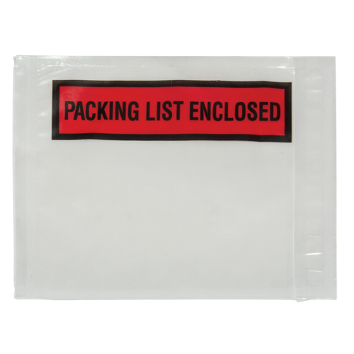 Packing List Envelope, 4-1/2" L x 5-1/2" W, Backloading Style Helyx Safety & Industrial Supplies