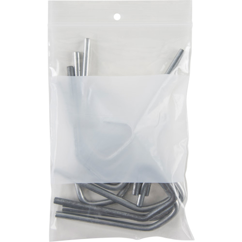 Sacs en poly avec espace inscriptible blanc, Refermable, 6" x 4", 2 mils Helyx Safety & Industrial Supplies