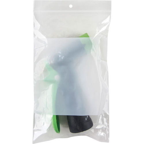 White Block Poly Bags, Reclosable, 8" x 5", 2 mils Helyx Safety & Industrial Supplies