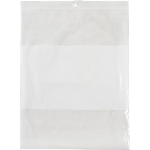 Sacs en poly avec espace inscriptible blanc, Refermable, 10" x 8", 2 mils Helyx Safety & Industrial Supplies