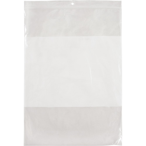 Sacs en poly avec espace inscriptible blanc, Refermable, 12" x 9", 2 mils Helyx Safety & Industrial Supplies