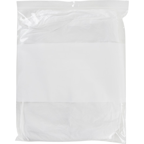 White Block Poly Bags, Reclosable, 15" x 12", 2 mils Helyx Safety & Industrial Supplies