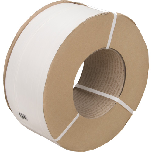Feuillard, Polypropyl&egrave;ne, 1/2" la x 9900' lo, Blanc, Calibre Machine Helyx Safety & Industrial Supplies