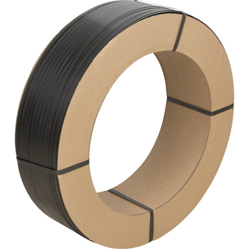 Feuillard, Polypropyl&egrave;ne, 1/2" la x 5600' lo, Noir, Calibre Manuel Helyx Safety & Industrial Supplies
